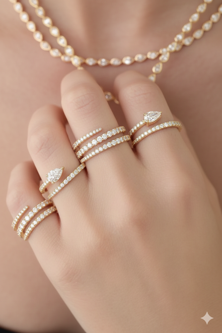 Bague Poire Ouverte