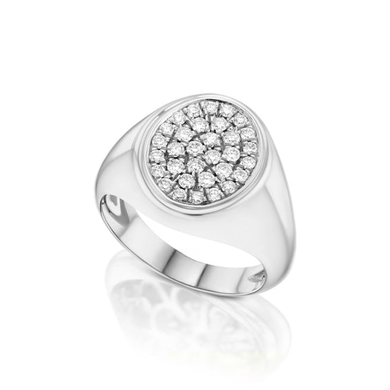 טבעת חותם יהלומים